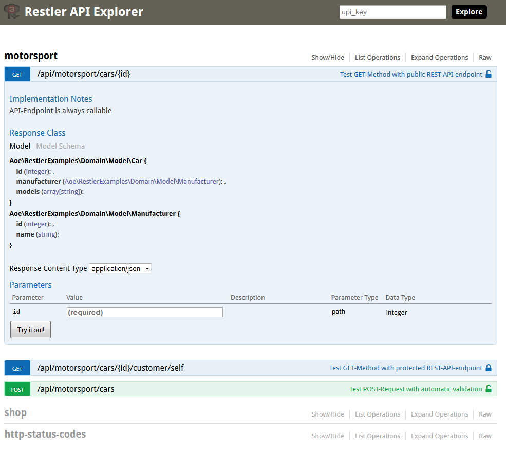 API Explorer