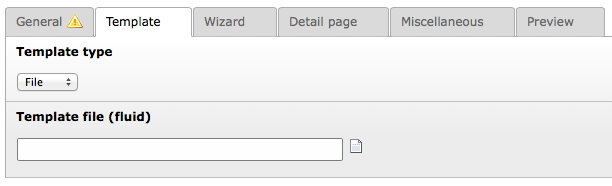 Create new DCE, template tab