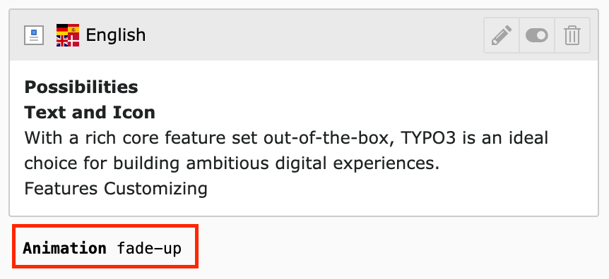 Animation Footer Label