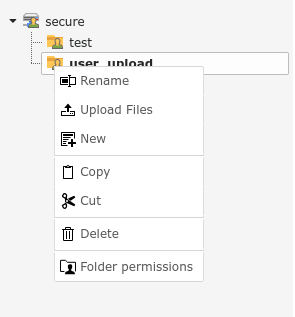 Set FE permissions for folder