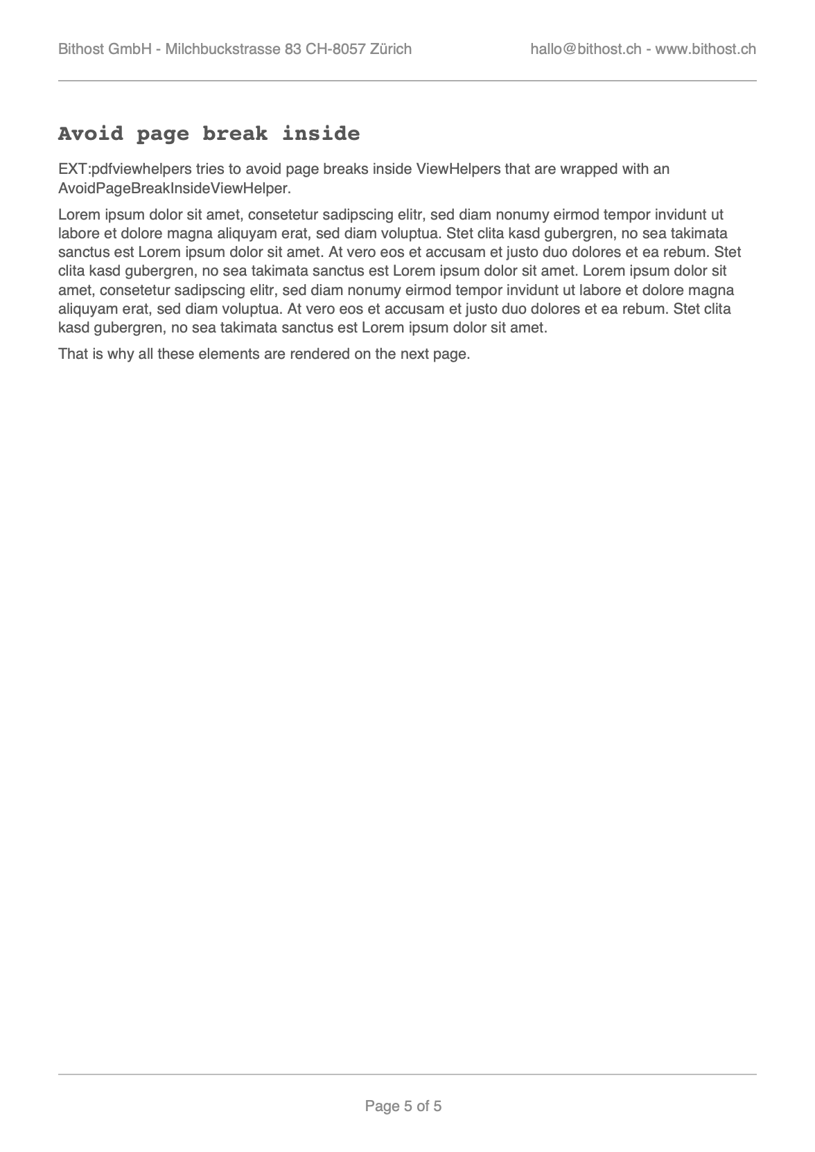 Full Feature Show Case rendered PDF