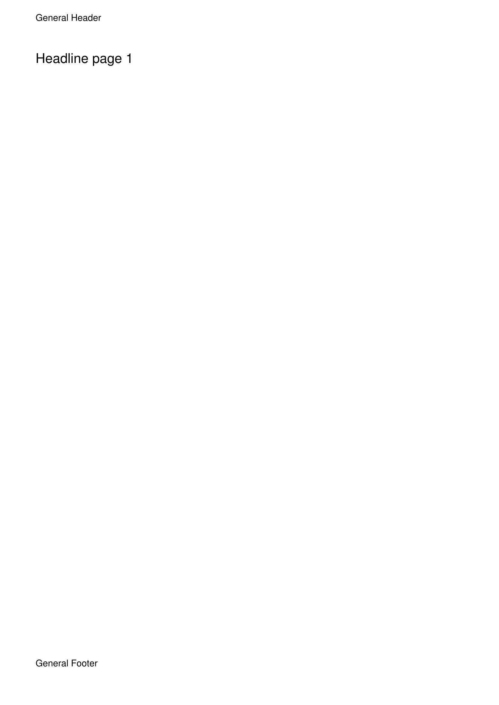 Table of content example output