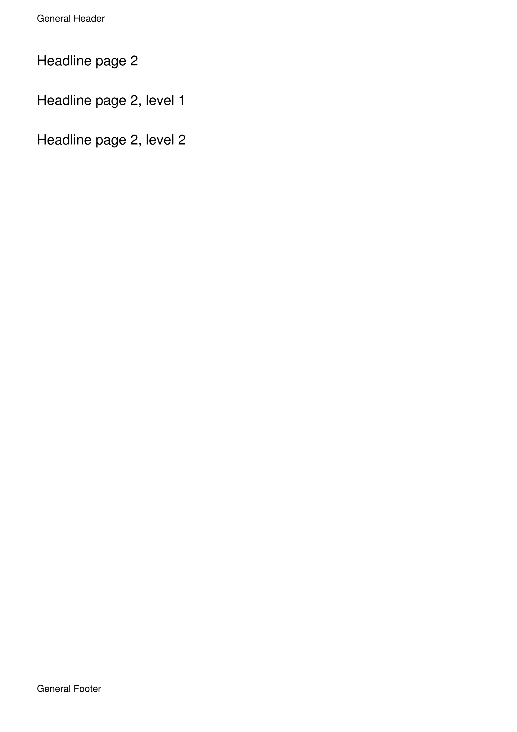 Table of content example output