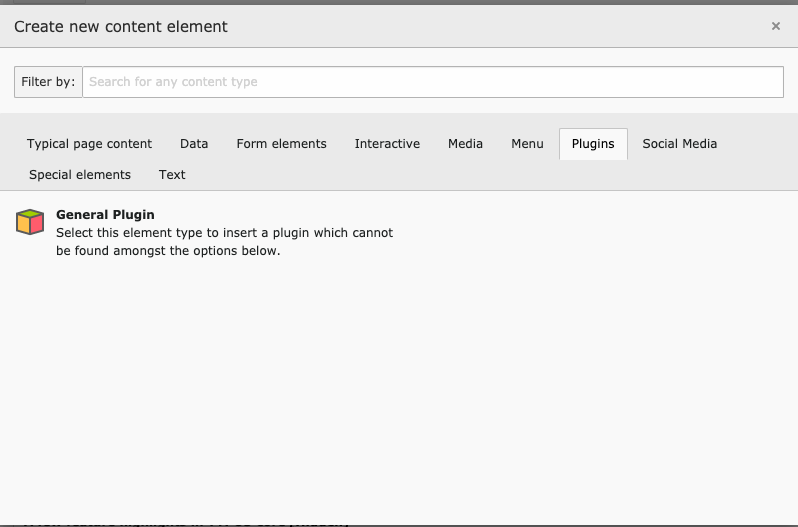 Backend view of EXT:bm_image_gallery plugin