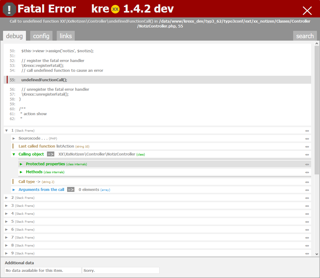 kreXX fatal error handler
