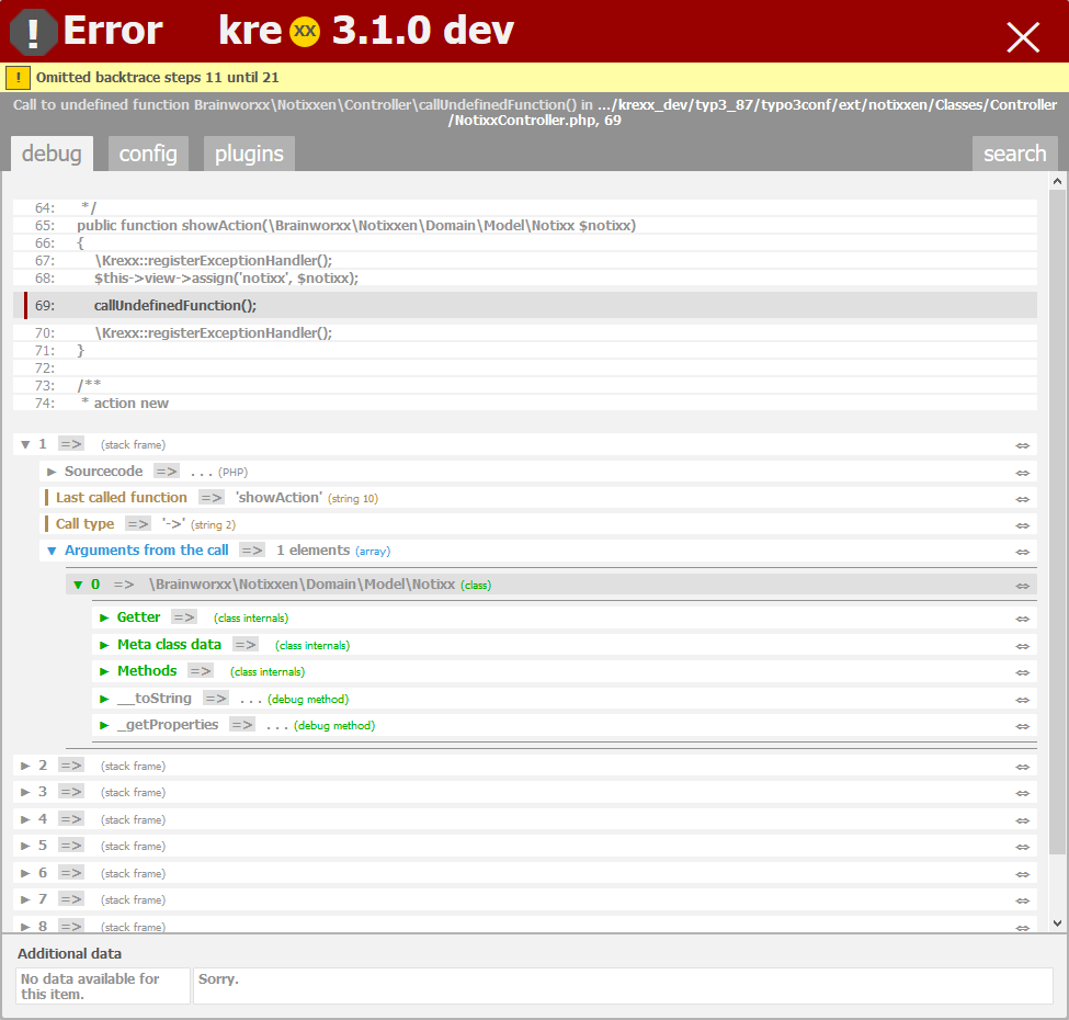 kreXX error handler