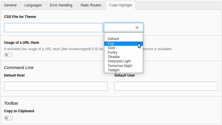 Site Configuration