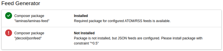 Status of the Feed Generator