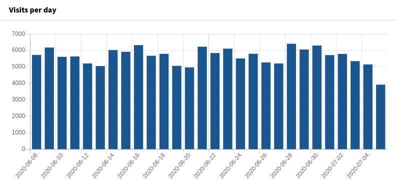 Widget Visits per day