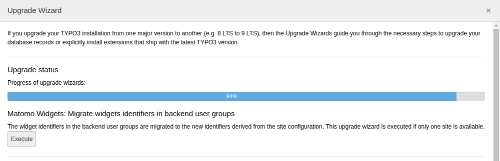 Migrate widgets identifiers of backend user groups in backend