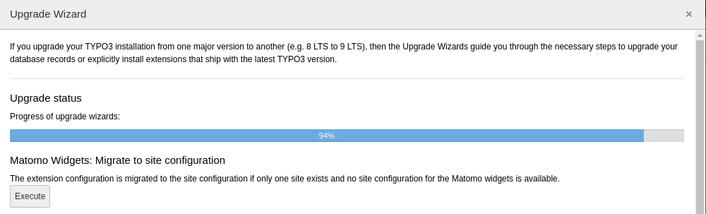 Migrate configuration in backend