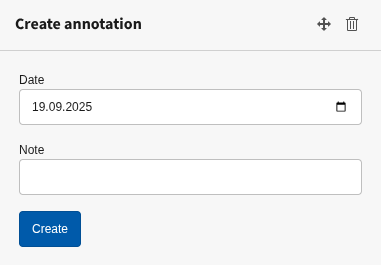Widget Create annotation
