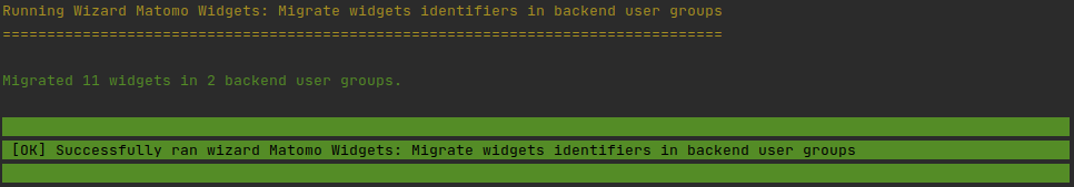 Migrate widgets identifiers of backend user groups on console