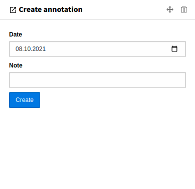 Widget Create annotation