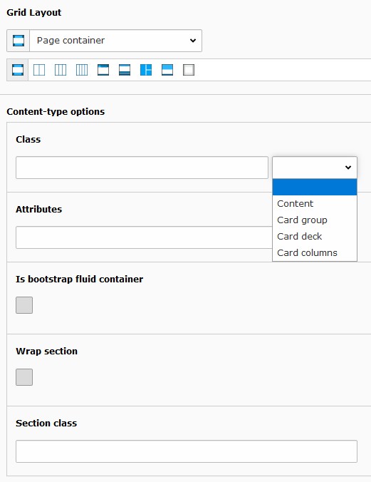 Properties from container element