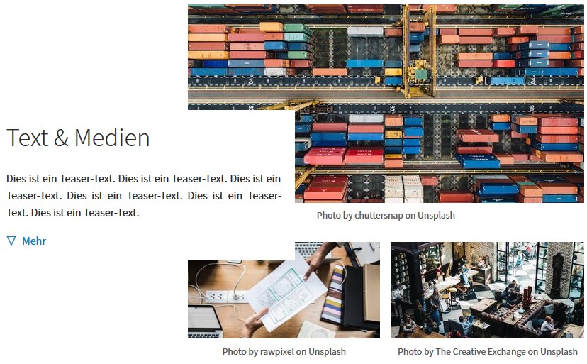 Emphasize media layout for content element text and media
