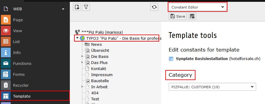 Constant editor