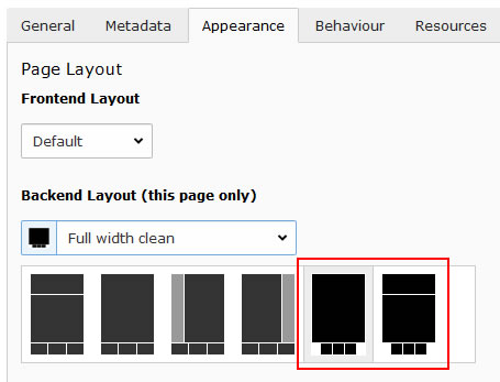 "Full width" page layouts