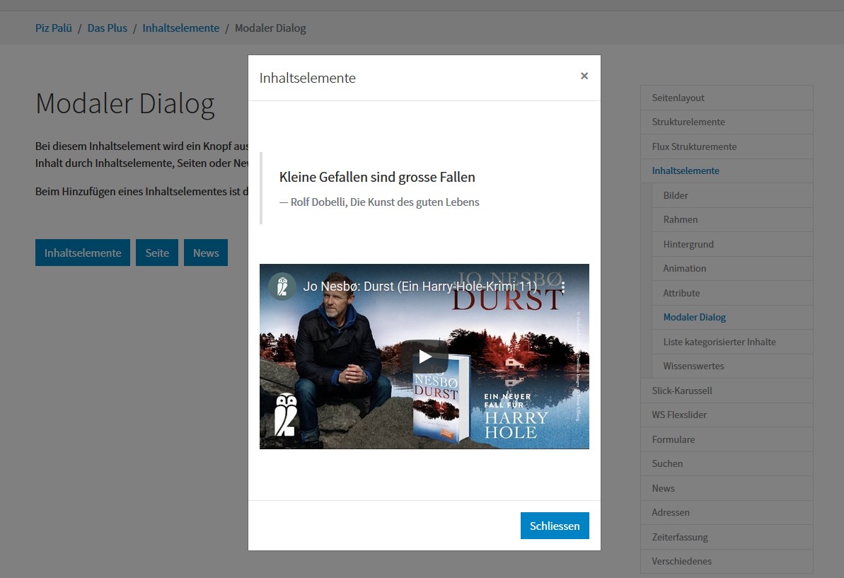 Modal dialog