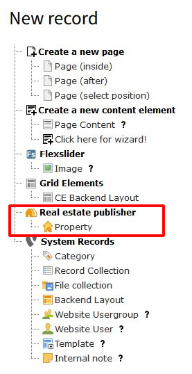 Add property record