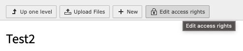 Screenshot of module window, "Edit access rights" button hovered