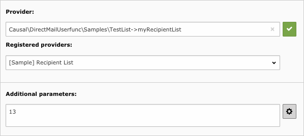 Custom provider as an itemsProcFunc