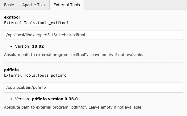 External tools