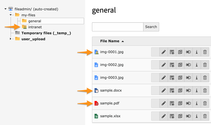 Protecting a folder and a few individual files