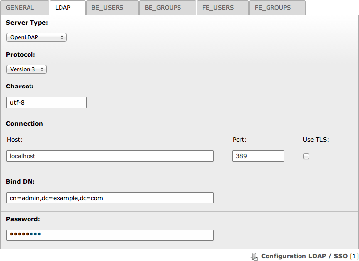 Configuration of the LDAP server