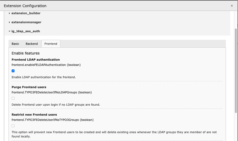 Configuring global settings of the extension