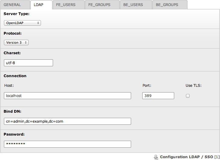 Configuration of the LDAP server