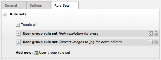 General rule sets