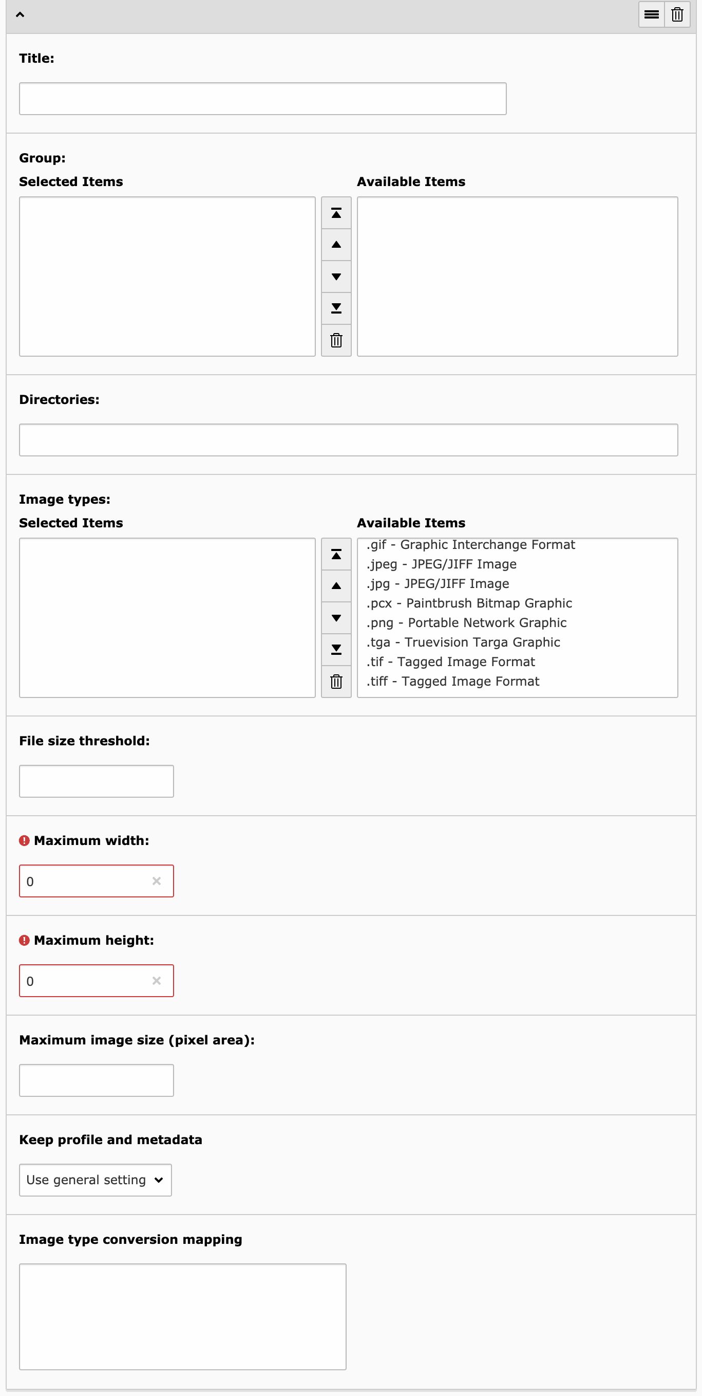 Rules for a user groups