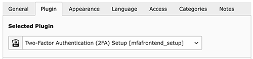 Choosing the plugin to insert