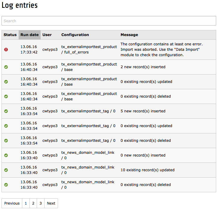 BE module overview for non-synchronizable tables