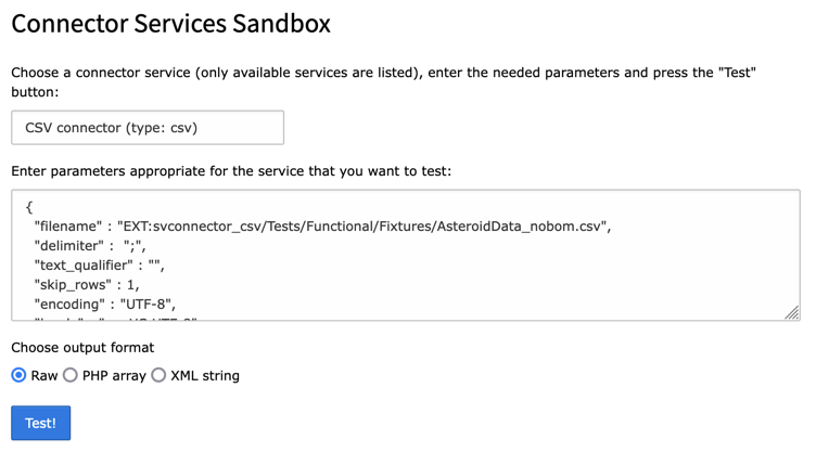 The connector test module