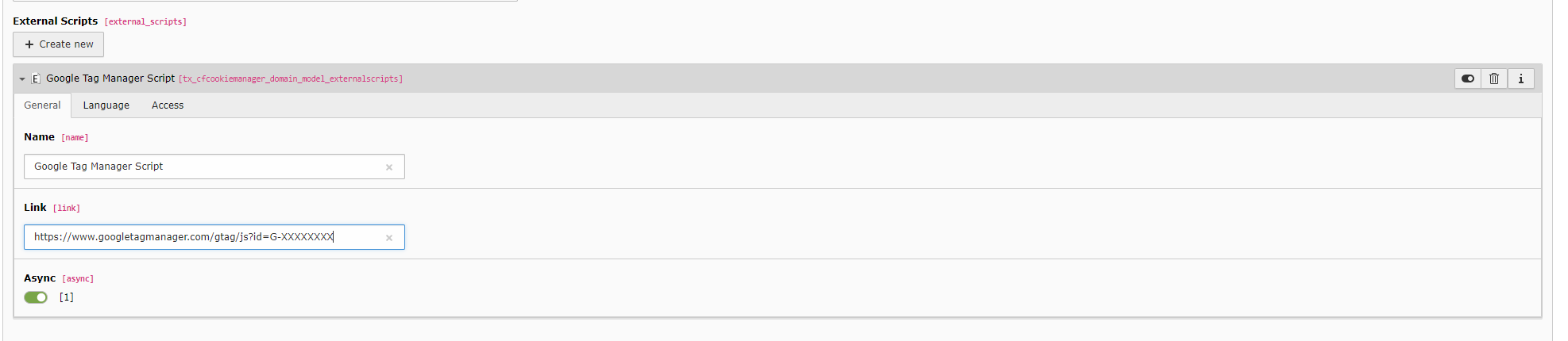 Backend Consentmodal