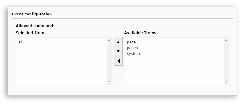 Cache command selection