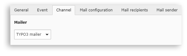 Email tab channel