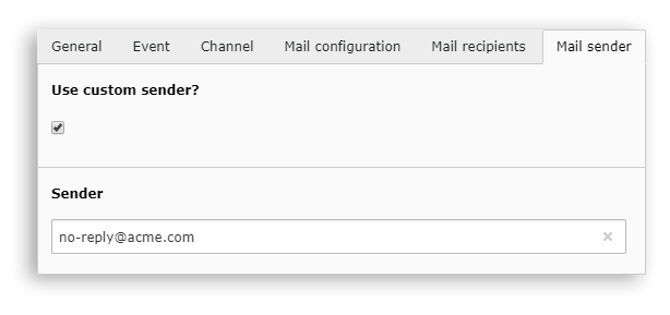 Email tab sender