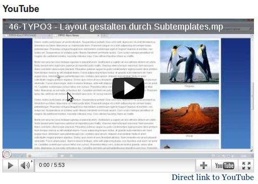 A screenshot of a YouTube video embedded with mediaoembed