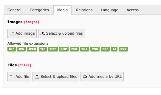 FAQ media tab