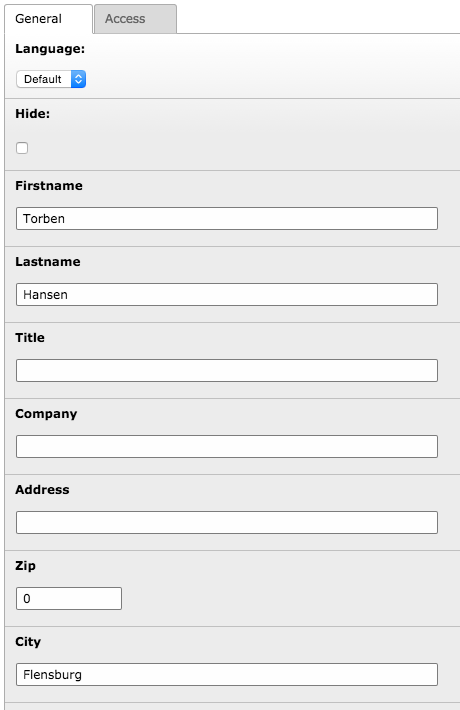 Registration record