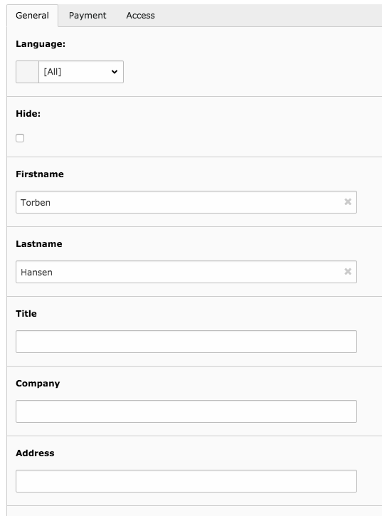 Registration record
