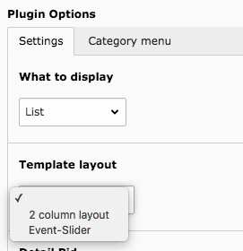 Different template layouts