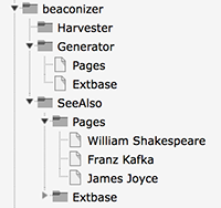 Our example page tree