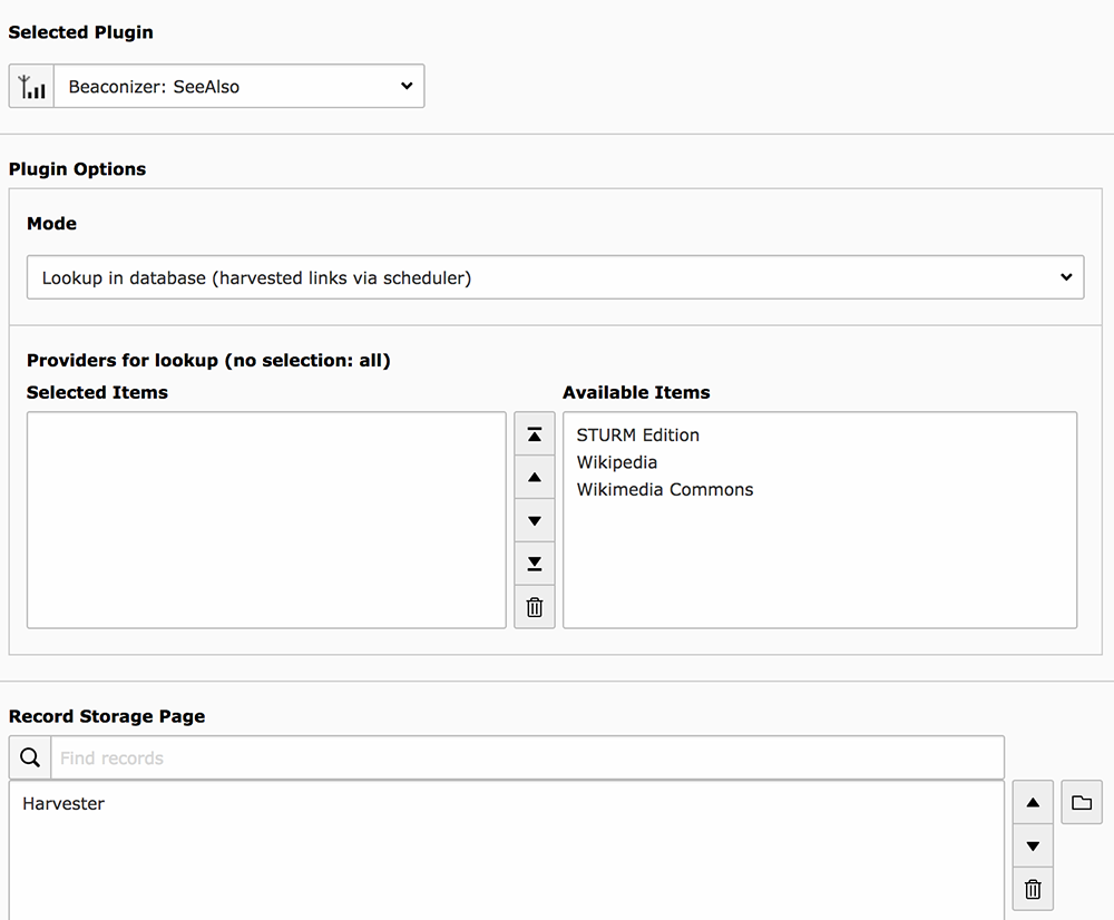 Setup of the seeAlso plugin