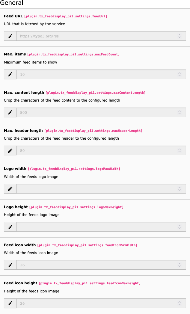 Constant Editor: "General"