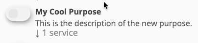 Custom purpose displayed in the Klaro consent modal