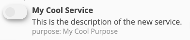 Custom service displayed in the Klaro consent modal